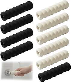 BrKern 10 Stück Türgriff Stopper - Spiral Design 