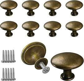 Bronze Schranktürknöpfe Vintage, 10 Pcs Antike