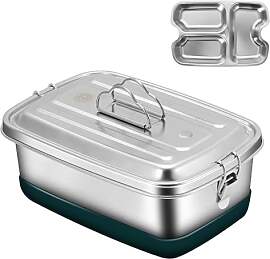Brotdose Edelstahl, 2000ML Lunchbox Auslaufsicher