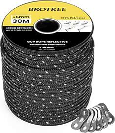 BROTREE Abspannseile Camping 30m Zeltschnur mit 6