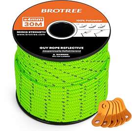 BROTREE Abspannseile Camping 30m Zeltschnur mit 6