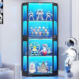 BROTTAR Eckvitrine mit Glastüren, Tall 165cm Eck