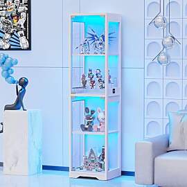 BROTTAR Glasvitrine mit 3-Farbiger LED-Beleuchtung 