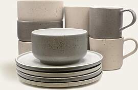 Brunch-Set Mixed - Granit Grau & Cappuccino