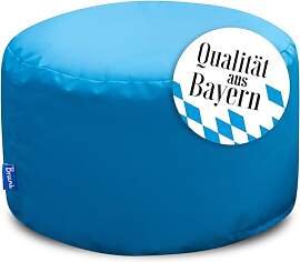 Bruni Pouf Sitzhocker L in Blau – runder