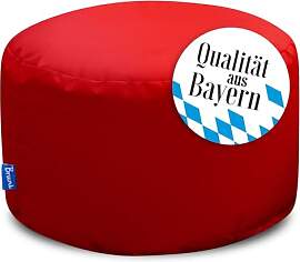 Bruni Pouf Sitzhocker L in Rot – runder