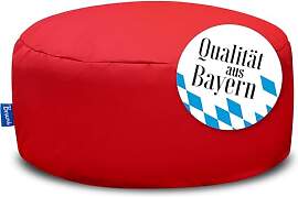 Bruni Pouf Sitzhocker M in Rot – runder