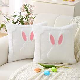 Brylleii 2 Stück Kissenbezug Ostern Kurz Wolle