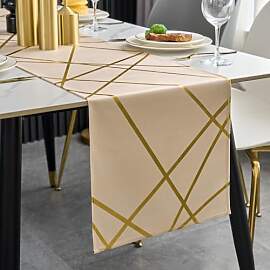 Brylleii Tischläufer Modern Beige Creme Glänzend 