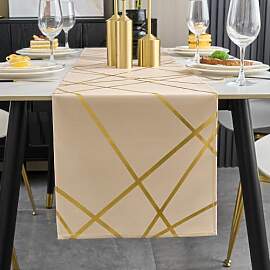 Brylleii Tischläufer Modern Beige Creme Glänzend 
