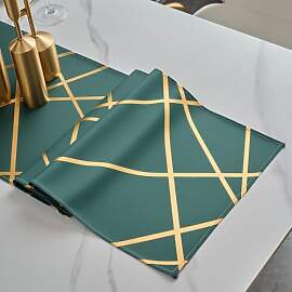 Brylleii Tischläufer Modern Tannengrün Glänzend 