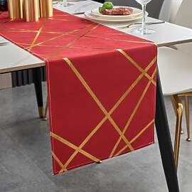 Brylleii Tischläufer Weihnachten Rot Gold