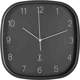B & S Funkwanduhr Analog Uhr eckig 29.5 x 29.5 