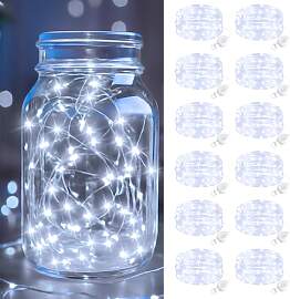 btfarm 12 Stück LED Lichterkette mit Batterie