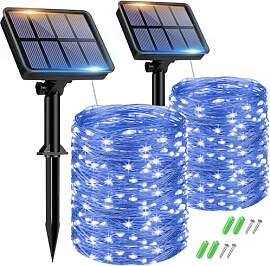 btfarm 2 Stück 15+2M Solar Lichterkette Aussen,