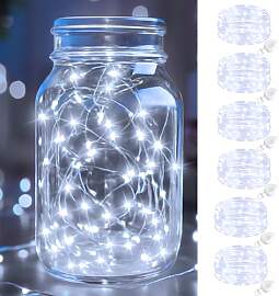 btfarm 6 Stück LED Lichterkette mit Batterie