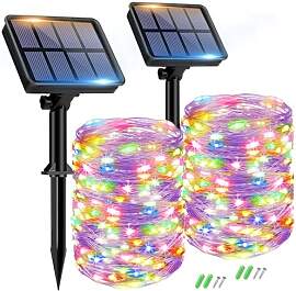 btfarm Solar Lichterkette Aussen, 2x15M 150 LED