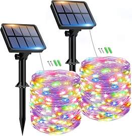 btfarm Solar Lichterkette Aussen, 2x8M 80 LED