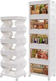 BTGGG 40L*5 Tier Aufbewahrungsboxen mit Deckel,