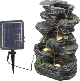 BTGGG Solar Brunnen für Draussen,Natürlicher