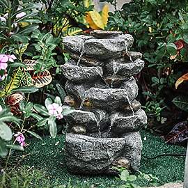 BTGGG Springbrunnen für Außen, Brunnen Garten