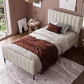 BTM Polsterbett Einzelbett 90×200 cm,