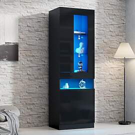 BTM Vitrine mit LED Beleuchtung Vitrinenschrank