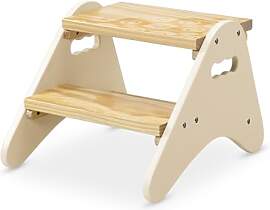 B. toys - Peek-A-Boost - Beige - Tritthocker aus