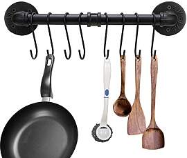 BTSKY 40 cm industrielles Rohrpfannenregal mit 8