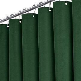 BTTN Duschvorhang Stoff 180x180 cm, Leinen-Textur, 