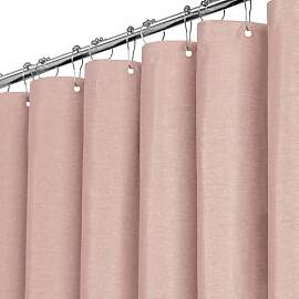 BTTN Duschvorhang Stoff 180x180 cm, Leinen-Textur, 