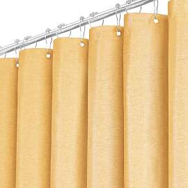 BTTN Duschvorhang Stoff 180x180 cm, Leinen-Textur, 
