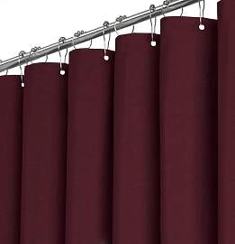 BTTN Duschvorhang Stoff 180x200 cm, Leinen-Textur, 