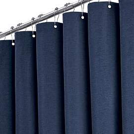 BTTN Duschvorhang Stoff 180x200 cm, Leinen-Textur, 