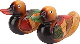 Buachois 2 Stück Kleine Mandarinenten Statuen
