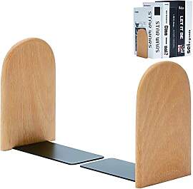 Buche - Holz- und Metall-Buchstützen, rutschfeste 