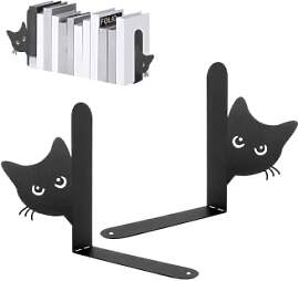 Buchstütze aus Metall,2 Stück Kreativität Katze 