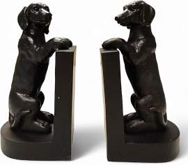 Buchstütze Dackel Hunde Buchständer in Schwarz