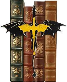 Buchstütze, Drachen Bücherregal Deko, Holz