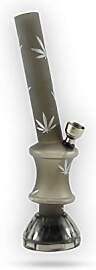 Budawi® Acrylbong Hanfblatt mit Grinder Höhe ca. 