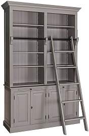 Bücherregal im Landhausstil mit/ohne Leiter tief