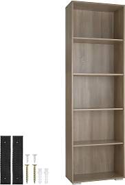 Bücherregal Lexi 5 Fächer 60x30x190cm - Holz