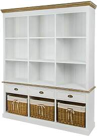 Bücherregal mit Körben Landhaus