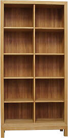 Bücherregal mit Rückwand Kernbuche massiv