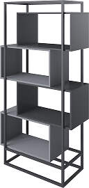 Bücherregal PHOENIX, schwarz, B:87cm H:163,5cm