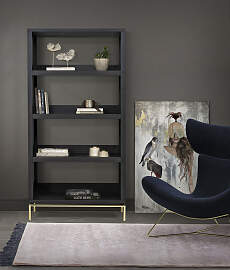 Bücherregal WOODMAN "Pimlico", schwarz, 