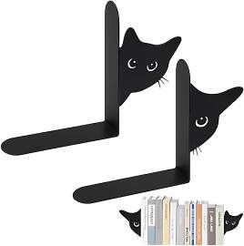 Bücherstütze, 2 Stück Metall Buchstützen,