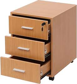 Bürocontainer mit 3 Schubladen, Rollcontainer