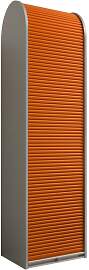 Büroschrank mit Rollo Orange Silberr