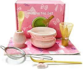 BUERPINKING 8-delige Matcha Set, Matcha-Schale mit 